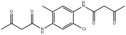 双乙酰乙酰-2-氯-5-甲基对苯二胺 结构式
