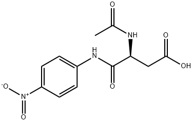 N-乙酰基-DL-天冬氨酸1-对硝基苯胺 结构式