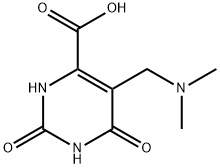 5-二甲基氨基甲基-2,6-二氧-1,2,3,6-四氢-嘧啶-4-羧酸 结构式