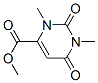 1,3-Dimethyl-2,4-dioxo-1,2,3,4-tetrahydropyrimidine-6-carboxylic acid methyl ester 结构式