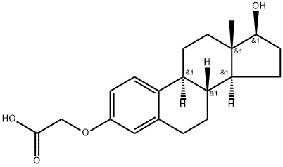 B-ESTRADIOL 3-CARBOXYMETHYL ETHER 结构式