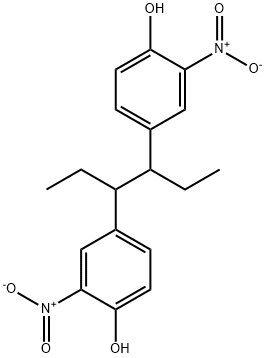 4,4'-(1,2-Diethyl-1,2-ethanediyl)bis(2-nitrophenol) 结构式