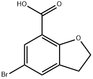 5-BROMO-2,3-DIHYDROBENZOFURAN-7-CARBOXYLIC ACID 结构式