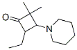 Cyclobutanone, 4-ethyl-2,2-dimethyl-3-(1-piperidinyl)- (9CI) 结构式