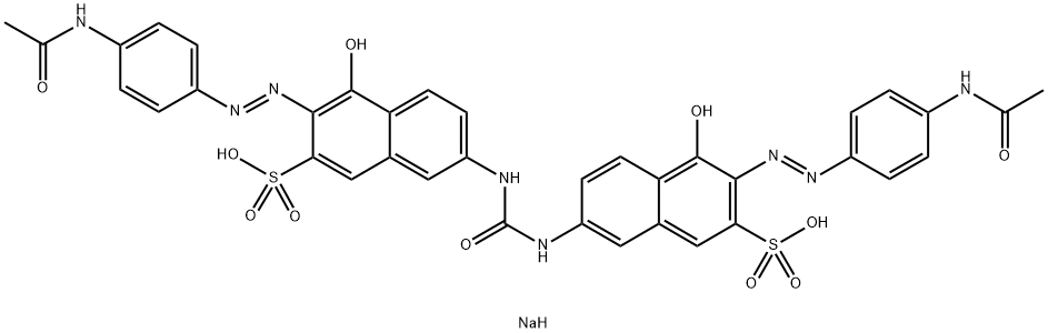 disodium 7,7'-(carbonyldiimino)bis[3-[[4-(acetylamino)phenyl]azo]-4-hydroxynaphthalene-2-sulphonate] 结构式