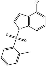 4-bromo-1-(2-methyl-benzenesulfonyl)-1H-indole 结构式
