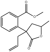 o-(3-Allyl-5-methyl-2-oxotetrahydrofuran-3-yl)benzoic acid methyl ester 结构式