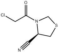 (R)-3-(2-CHLOROACETYL)THIAZOLIDINE-4-CARBONITRILE 结构式