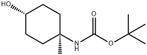 顺-4-(BOC-氨基)-4-甲基环己醇 结构式