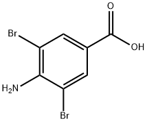 4-氨基-3,5-二溴苯甲酸 结构式