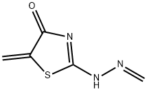 Formaldehyde, (5-methylene-4-oxo-2-thiazolidinylidene)hydrazone (9CI) 结构式