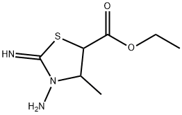 5-Thiazolidinecarboxylicacid,3-amino-2-imino-4-methyl-,ethylester(9CI) 结构式