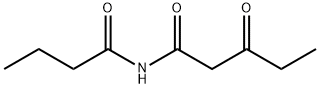 Pentanamide,  3-oxo-N-(1-oxobutyl)- 结构式