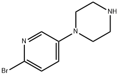 1-(6-溴-3-吡啶基)哌嗪 结构式