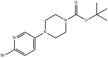 4-(6-溴吡啶-3-基)哌嗪-1-甲酸 叔丁酯 结构式