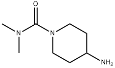 4-氨基-N,N-二甲基哌啶-1-甲酰胺 结构式