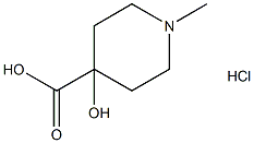 1-甲基-4-哌啶醇-4-羧酸盐酸盐 结构式