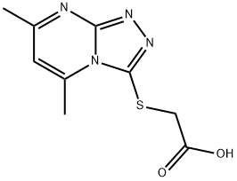 (5,7-二甲基-[1,2,4]三唑[4,3-A]嘧啶-3-磺胺)-乙酸 结构式