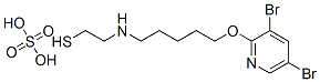 2-[5-(3,5-Dibromo-2-pyridyloxy)pentyl]aminoethanethiol sulfate 结构式