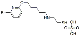 2-[5-(6-Bromo-2-pyridyloxy)pentyl]aminoethanethiol sulfate 结构式