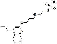 Thiosulfuric acid hydrogen S-[2-[[3-[(4-propyl-2-quinolinyl)oxy]propyl]amino]ethyl] ester 结构式