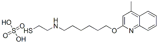 2-[6-(4-Methyl-2-quinolyloxy)hexyl]aminoethanethiol sulfate 结构式