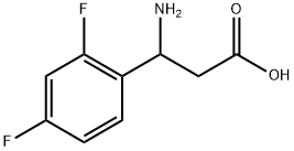 3-AMINO-3-(2,4-DIFLUORO-PHENYL)-PROPIONIC ACID 结构式