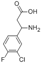 3-AMINO-3-(3-CHLORO-4-FLUORO-PHENYL)-PROPIONIC ACID 结构式