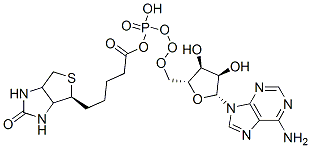 [[(2R,3S,4R,5R)-5-(6-aminopurin-9-yl)-3,4-dihydroxyoxolan-2-yl]methoxy-hydroxyphosphoryl] 5-[(6S)-2-oxo-1,3,3a,4,6,6a-hexahydrothieno[3,4-d]imidazol-6-yl]pentanoate 结构式