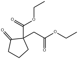 乙基 1-(2-乙氧基-2-氧亚基乙基)-2-氧亚基环戊甲酸基酯 结构式