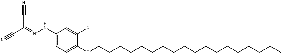 [[3-chloro-4-(octadecyloxy)phenyl]hydrazono]malononitrile 结构式