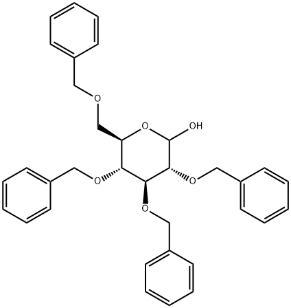 2,3,4,6-四苄基-D-吡喃葡萄糖 结构式