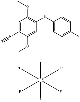 2,5-dimethoxy-4-[(p-tolyl)thio]benzenediazonium hexafluorophosphate 结构式