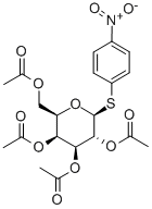 4-硝基苯基2,3,4,6 - 四-O-乙酰基-ΒD-硫代吡喃半乳糖苷 结构式