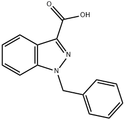 1-(苯基甲基)-1H-吲唑-3-羧酸 结构式