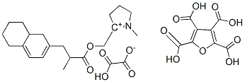 [[2-furan-tetrahydro-2-[(5,6,7,8-tetrahydro-2-naphthyl)methyl]propionyloxy]methyl]-1-methyl-2-pyrrolidinium hydrogen oxalate 结构式