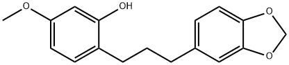 2-[3-(1,3-Benzodioxol-5-yl)propyl]-5-methoxyphenol 结构式