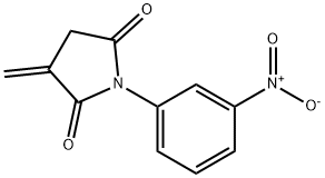 1-(3-Nitrophenyl)-3-methylenepyrrolidine-2,5-dione 结构式
