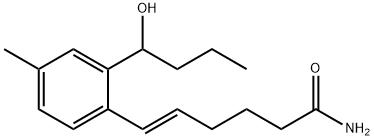 (E)-6-[2-(1-Hydroxybutyl)-4-methylphenyl]-5-hexenamide 结构式