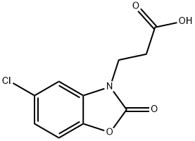 3-(5-氯-2-氧代-1,3-苯并恶唑-3(2H)-基)丙酸 结构式