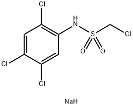 sodium chloro-N-(2,4,5-trichlorophenyl)methanesulphonamidate 结构式