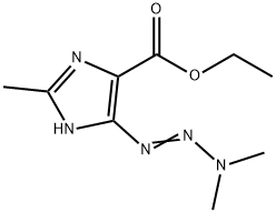 5-(3,3-Dimethyl-1-triazeno)-2-methyl-1H-imidazole-4-carboxylic acid ethyl ester 结构式