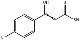 3-Hydroxy-3-(4-chlorophenyl)propenedithioic acid 结构式