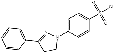 4-(3'-phenyl-2'-pyrazolin-1'-yl)benzenesulfonyl chloride 结构式