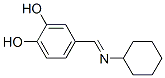 1,2-Benzenediol, 4-[(cyclohexylimino)methyl]- (9CI) 结构式