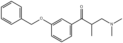 1-(3-(苄氧基)苯基)-3-(二甲基氨基)-2-甲基丙-1-酮 结构式