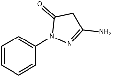 3-氨基-1-苯基-2-吡唑啉-5-酮 结构式