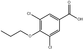 3,5-二氯-4-丙氧基苯甲酸 结构式