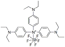 三[4-(二乙氨基)苯基]铵六氟锑酸盐 结构式