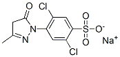 sodium 2,5-dichloro-4-(4,5-dihydro-3-methyl-5-oxo-1H-pyrazol-1-yl)benzenesulphonate 结构式